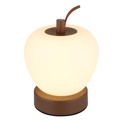Globo - LED bordlampe m. touch-funktion dæmpbar LED/2W/3,7V 2700K/4000K/6500K 1200 mAh USB brun