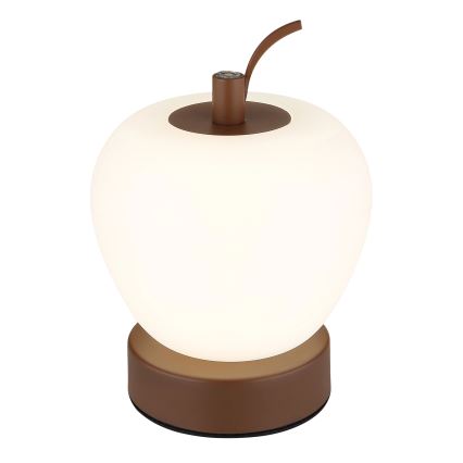 Globo - LED bordlampe m. touch-funktion dæmpbar LED/2W/3,7V 2700K/4000K/6500K 1200 mAh USB brun