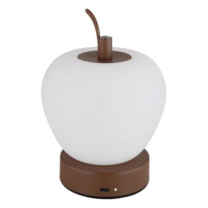 Globo - LED bordlampe m. touch-funktion dæmpbar LED/2W/3,7V 2700K/4000K/6500K 1200 mAh USB brun