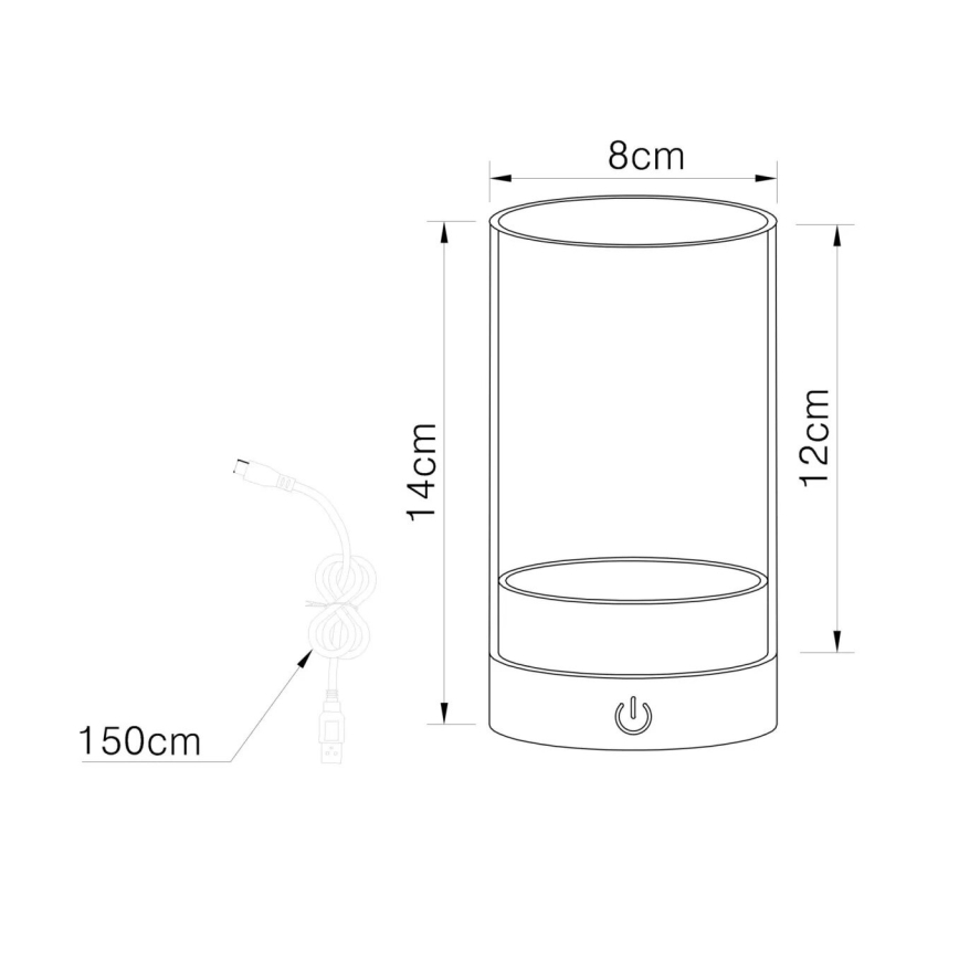 Globo - LED Udendørs dæmpbar genopladelig touch-funktion bordlampe LED/2W/3,7V 2700/4000/6500K 1200mAh IP44 grøn