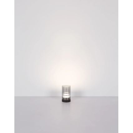 Globo - LED Udendørs dæmpbar genopladelig touch-funktion bordlampe LED/2W/3,7V 2700/4000/6500K 1200mAh IP44 grå