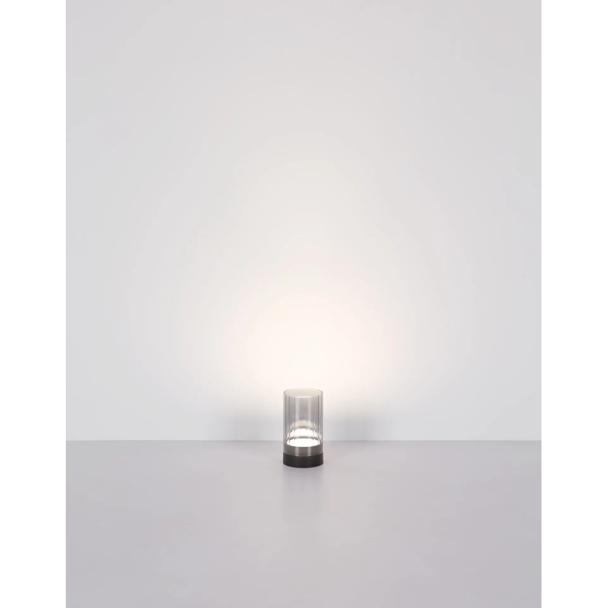 Globo - LED Udendørs dæmpbar genopladelig touch-funktion bordlampe LED/2W/3,7V 2700/4000/6500K 1200mAh IP44 grå
