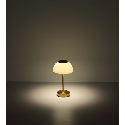 Globo - LED Dæmpbar genopladelig bordlampe LED/2,5W/5V 1800 mAh 2700K/4000K/6500K messing