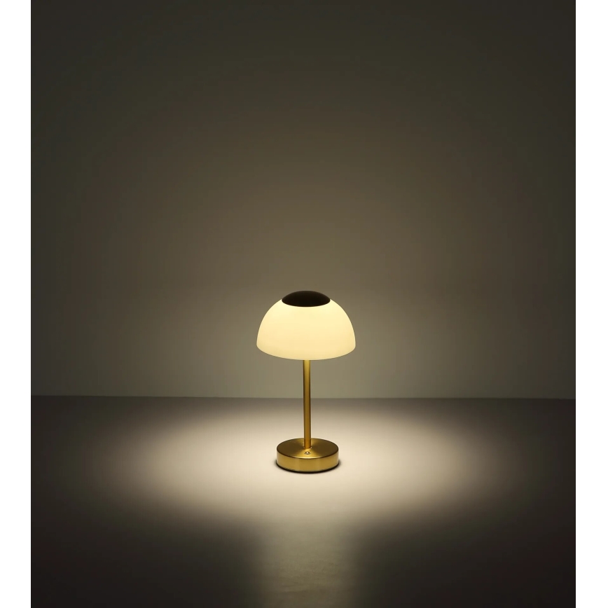 Globo - LED Dæmpbar genopladelig bordlampe LED/2,5W/5V 1800 mAh 2700K/4000K/6500K messing