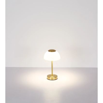 Globo - LED Dæmpbar genopladelig bordlampe LED/2,5W/5V 1800 mAh 2700K/4000K/6500K messing