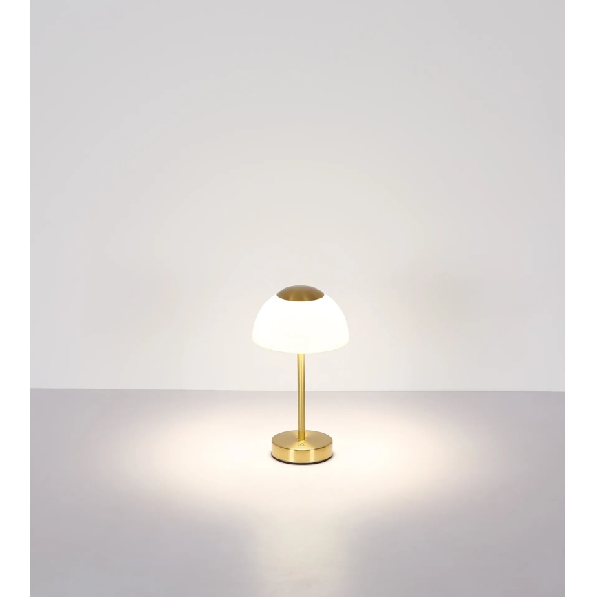 Globo - LED Dæmpbar genopladelig bordlampe LED/2,5W/5V 1800 mAh 2700K/4000K/6500K messing