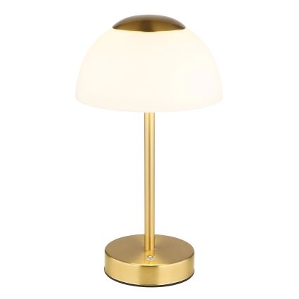 Globo - LED Dæmpbar genopladelig bordlampe LED/2,5W/5V 1800 mAh 2700K/4000K/6500K messing