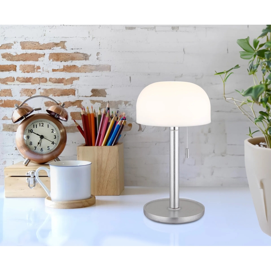 Globo - LED Genopladelig bordlampe LED/1,5W/3,7V 3000/4200/6000K 1800mAh sølvfarvet