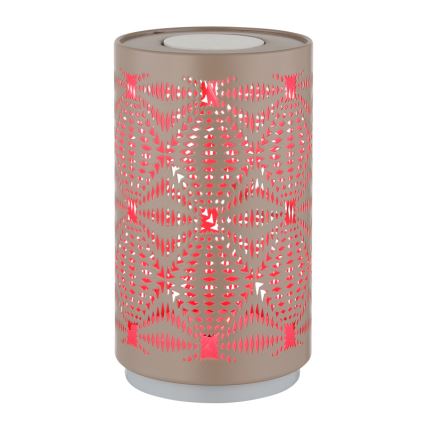 Globo - LED bordlampe m. RGB-farver og touch-funktion genopladelig LED/1W/5V 500 mAh brun