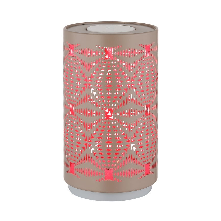 Globo - LED bordlampe m. RGB-farver og touch-funktion genopladelig LED/1W/5V 500 mAh brun