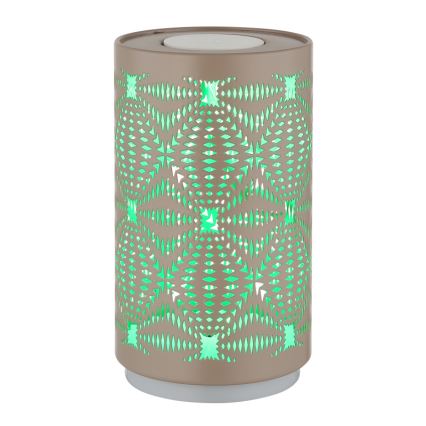 Globo - LED bordlampe m. RGB-farver og touch-funktion genopladelig LED/1W/5V 500 mAh brun