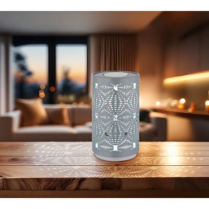 Globo - LED bordlampe m. RGB-farver og touch-funktion genopladelig LED/1W/5V 500 mAh grå