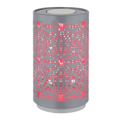 Globo - LED bordlampe m. RGB-farver og touch-funktion genopladelig LED/1W/5V 500 mAh grå