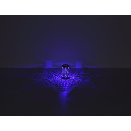 Globo - LED bordlampe m. RGB-farver og touch-funktion genopladelig LED/1W/5V 500 mAh grå