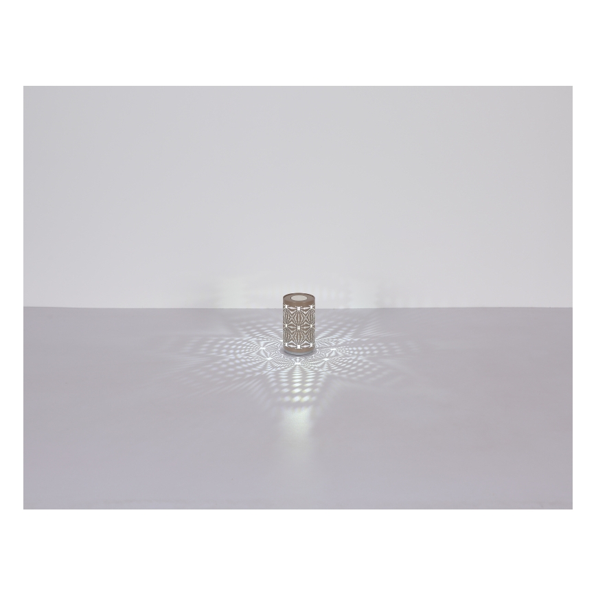 Globo - LED bordlampe m. RGB-farver og touch-funktion genopladelig LED/1W/5V 500 mAh grå