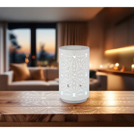 Globo - LED bordlampe m. RGB-farver og touch-funktion genopladelig LED/1W/5V 500 mAh hvid