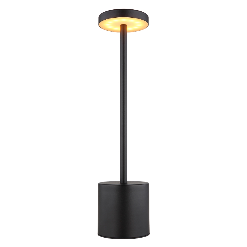Globo - LED bordlampe m. touch-funktion dæmpbar LED/1,2W/3,7V 2000K/3500K/7000K 1200 mAh USB sort