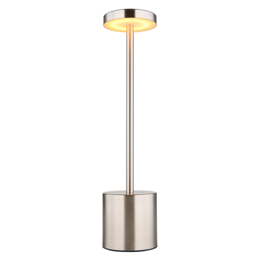 Globo - LED bordlampe m. touch-funktion dæmpbar LED/1,2W/3,7V 2000K/3500K/7000K 1200 mAh USB mat krom