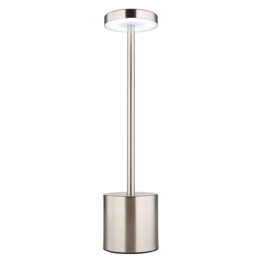 Globo - LED bordlampe m. touch-funktion dæmpbar LED/1,2W/3,7V 2000K/3500K/7000K 1200 mAh USB mat krom