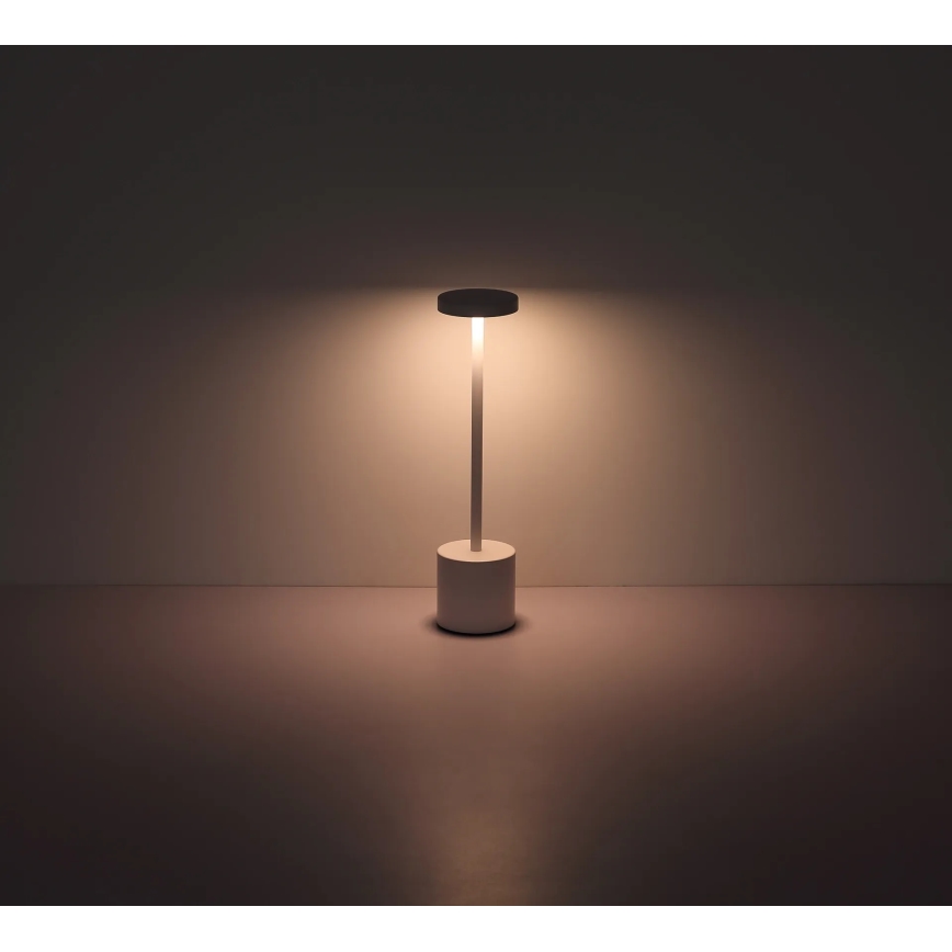 Globo - LED bordlampe m. touch-funktion dæmpbar LED/1,2W/3,7V 2000K/3500K/7000K 1200 mAh USB hvid