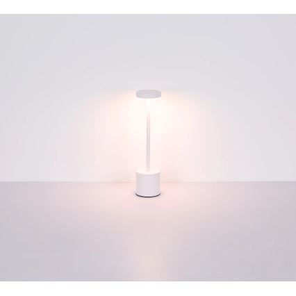 Globo - LED bordlampe m. touch-funktion dæmpbar LED/1,2W/3,7V 2000K/3500K/7000K 1200 mAh USB hvid
