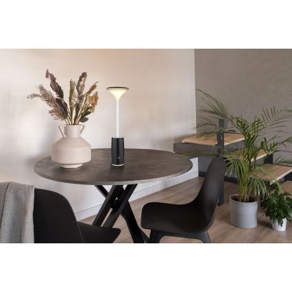 Globo - LED Genopladelig bordlampe m. touch-funktion dæmpbar LED/1,2W/3,7V 3000K 1500mAh sort