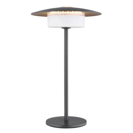 Globo - Udendørs LED bordlampe m. touch-funktion genopladelig LED/3W/3,7V 1800/2700/3000K IP44 1800 mAh grå