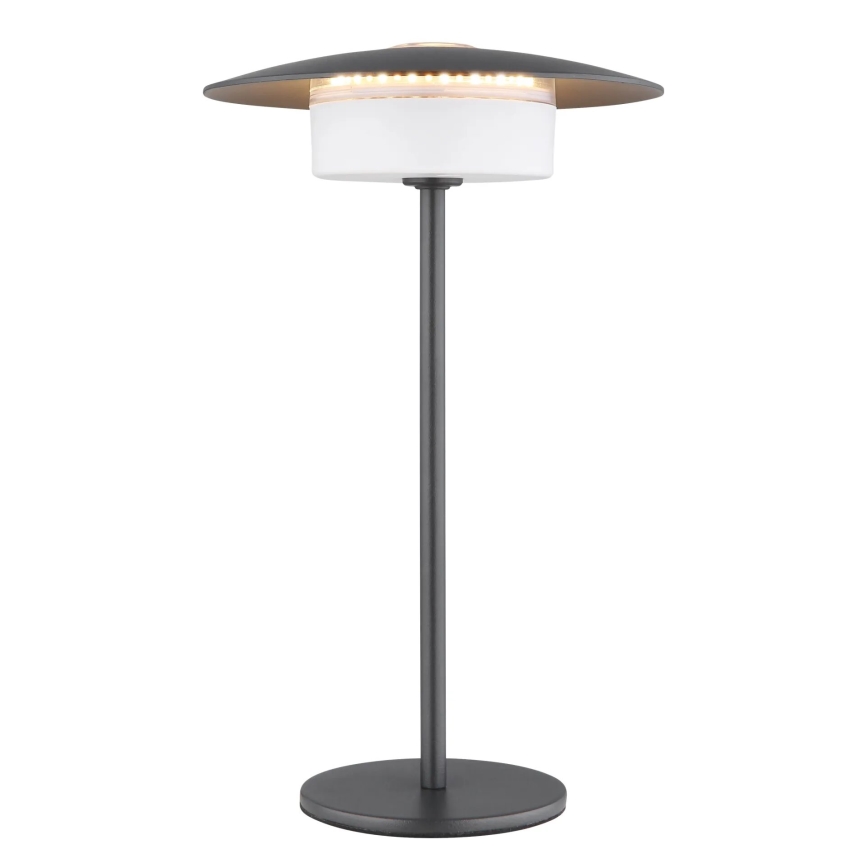 Globo - Udendørs LED bordlampe m. touch-funktion genopladelig LED/3W/3,7V 1800/2700/3000K IP44 1800 mAh grå