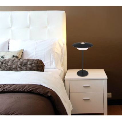 Globo - Udendørs LED bordlampe m. touch-funktion genopladelig LED/3W/3,7V 1800/2700/3000K IP44 1800 mAh sort