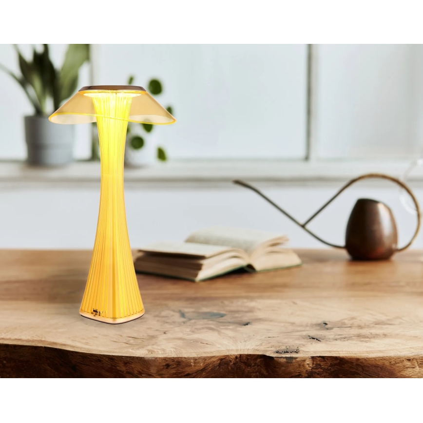 Globo - LED Dæmpbar genopladelig bordlampe LED/2,5W/3,7V 1200 mAh 2700/4500/6500K guld