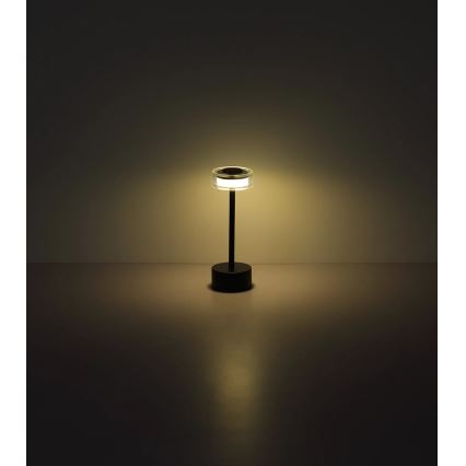 Globo - Genopladelig LED bordlampe m. touch-funktion dæmpbar LED/2,5W/3,7V 2700/4000/6500K 1800mAh sort