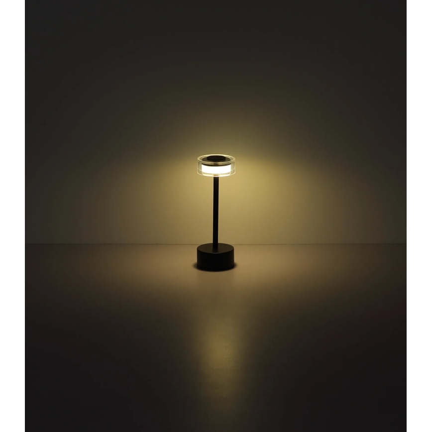 Globo - Genopladelig LED bordlampe m. touch-funktion dæmpbar LED/2,5W/3,7V 2700/4000/6500K 1800mAh sort
