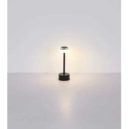 Globo - Genopladelig LED bordlampe m. touch-funktion dæmpbar LED/2,5W/3,7V 2700/4000/6500K 1800mAh sort