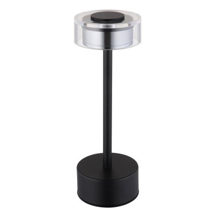 Globo - Genopladelig LED bordlampe m. touch-funktion dæmpbar LED/2,5W/3,7V 2700/4000/6500K 1800mAh sort