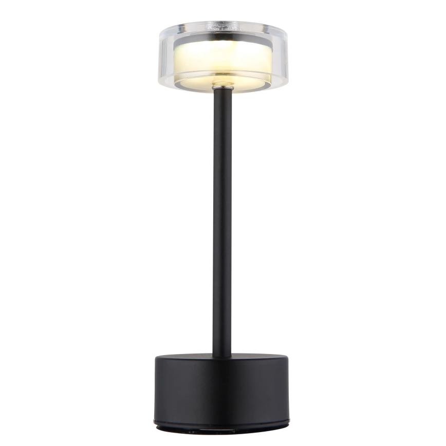 Globo - Genopladelig LED bordlampe m. touch-funktion dæmpbar LED/2,5W/3,7V 2700/4000/6500K 1800mAh sort
