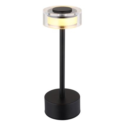 Globo - Genopladelig LED bordlampe m. touch-funktion dæmpbar LED/2,5W/3,7V 2700/4000/6500K 1800mAh sort