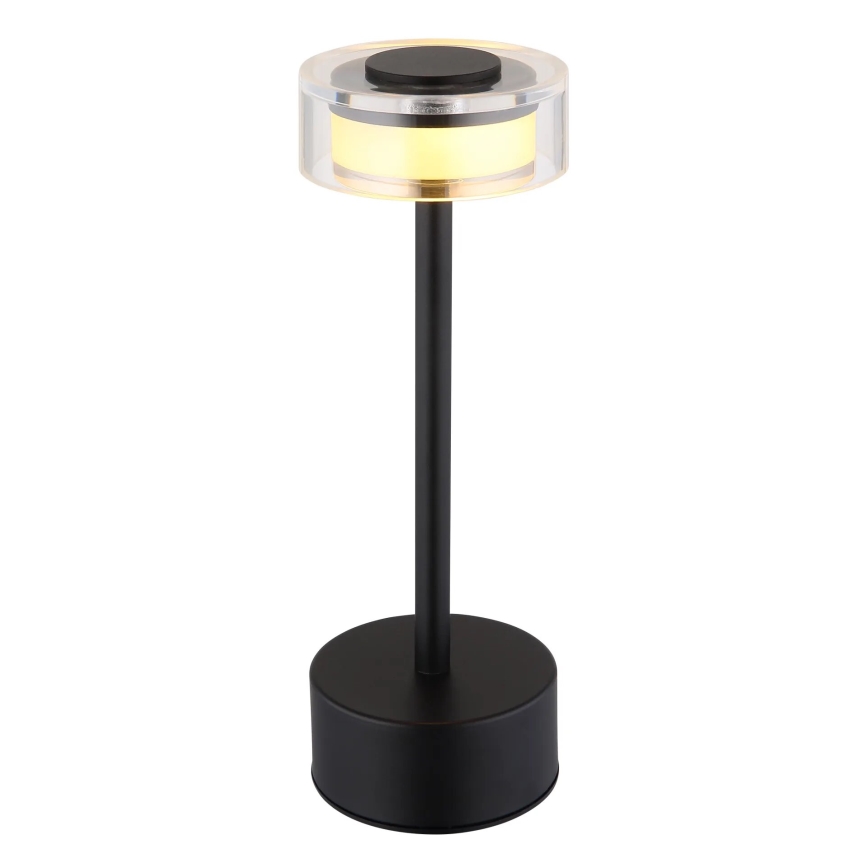Globo - Genopladelig LED bordlampe m. touch-funktion dæmpbar LED/2,5W/3,7V 2700/4000/6500K 1800mAh sort
