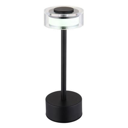 Globo - Genopladelig LED bordlampe m. touch-funktion dæmpbar LED/2,5W/3,7V 2700/4000/6500K 1800mAh sort