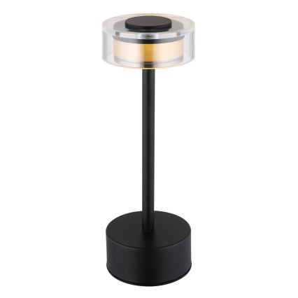 Globo - Genopladelig LED bordlampe m. touch-funktion dæmpbar LED/2,5W/3,7V 2700/4000/6500K 1800mAh sort