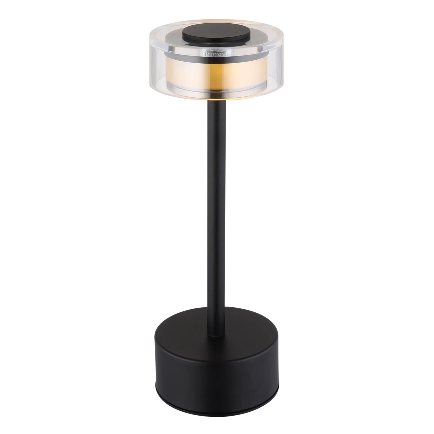 Globo - Genopladelig LED bordlampe m. touch-funktion dæmpbar LED/2,5W/3,7V 2700/4000/6500K 1800mAh sort