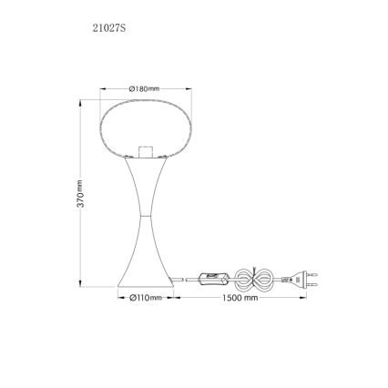 Globo - Bordlampe 1xE14/25W/230V sort