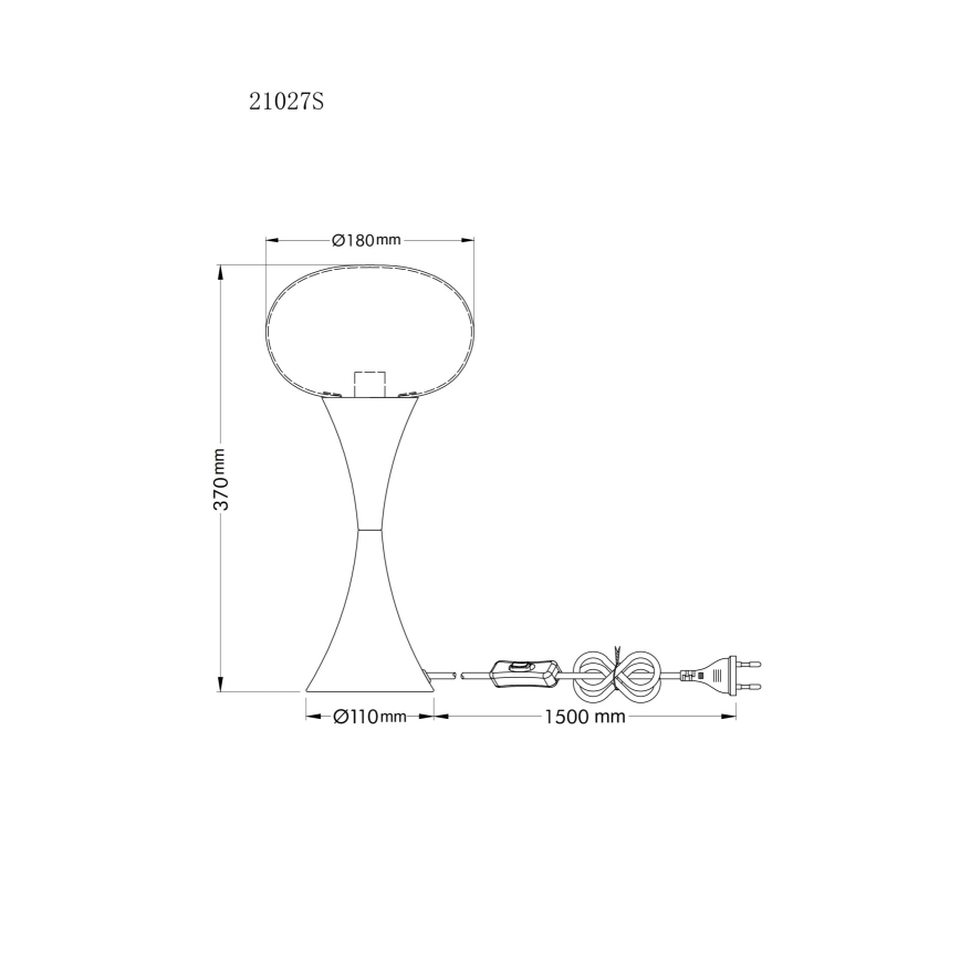 Globo - Bordlampe 1xE14/25W/230V sort