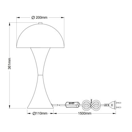 Globo - Bordlampe 1xE27/40W/230V