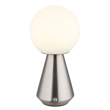 Globo - LED dæmpbar touch udendørs bordlampe LED/1,5W/5V 3000/4500/6500K 1800 mAh IP41 mat krom