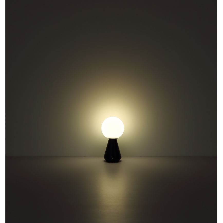 Globo - Udendørs LED bordlampe m.  touch-funktion dæmpbar LED/1,5W/5V 3000/4500/6500K 1800 mAh IP41 sort
