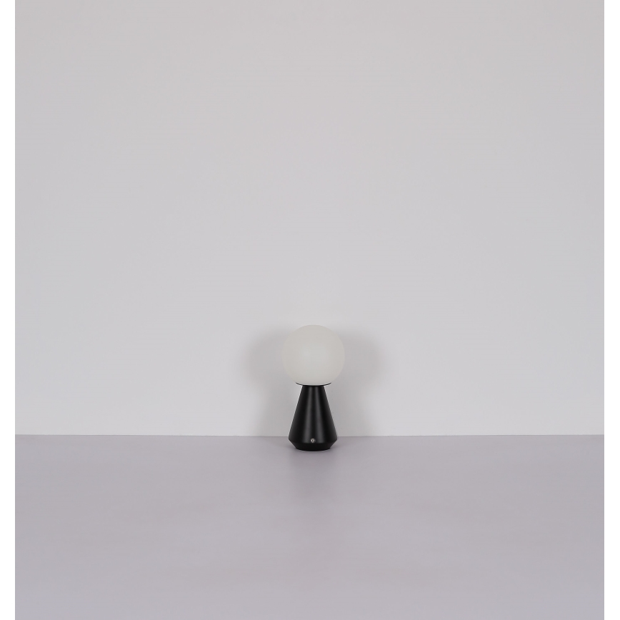 Globo - Udendørs LED bordlampe m.  touch-funktion dæmpbar LED/1,5W/5V 3000/4500/6500K 1800 mAh IP41 sort