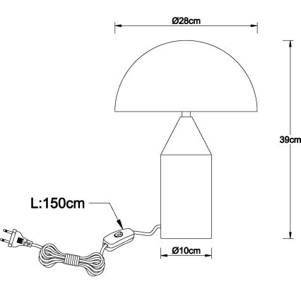 Globo - Bordlampe 2xE27/40W/230V mat krom