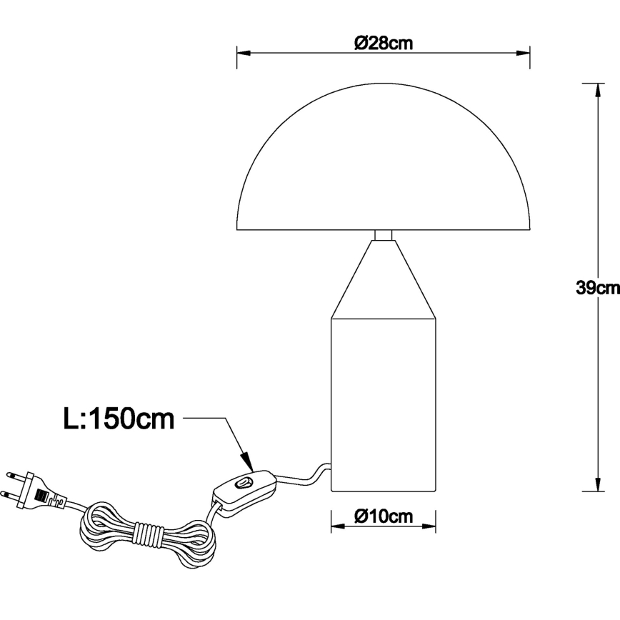 Globo - Bordlampe 2xE27/40W/230V mat krom