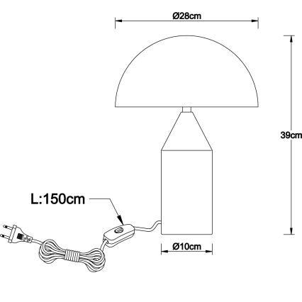 Globo - Bordlampe 2xE27/40W/230V