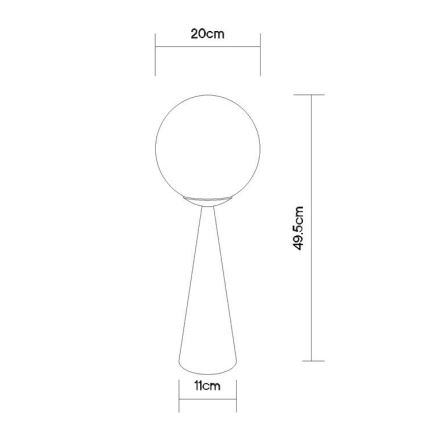 Globo - Bordlampe 1xE27/40W/230V messing